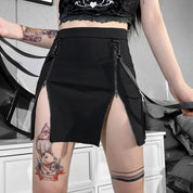 Doppel-Reißverschluss Streetwear Y2k Gothic Rock | Fawne