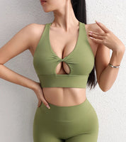 Athletic Diva | atmungsaktiver Crop-Top-Fitness-Sport-BH mit weichem Brustpolster