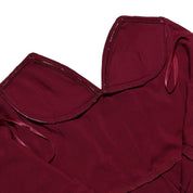 Bellefleur l Trägerloses Burgunder-Midikleid für Damen