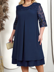 Besticktes Bankettkleid in Übergröße l Theda