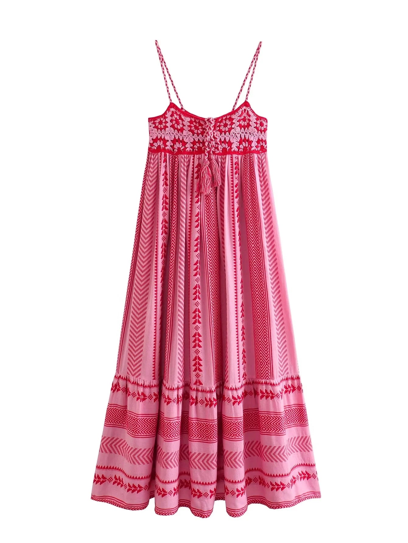 Ursa l Boho-Netz-Korsettkleid mit Blumenmuster