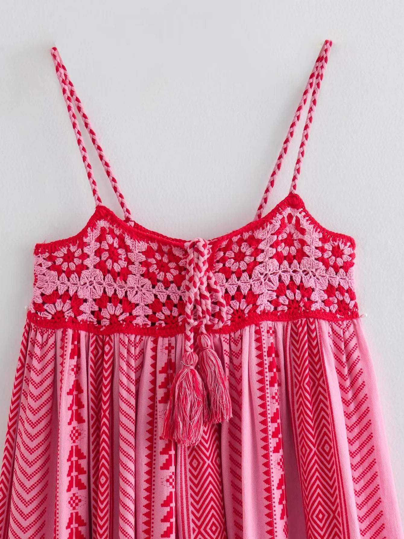 Ursa l Boho-Netz-Korsettkleid mit Blumenmuster