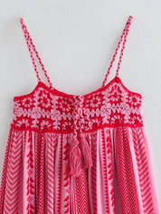 Ursa l Boho-Netz-Korsettkleid mit Blumenmuster