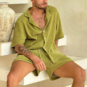 Hemd und Hose zum Zuknöpfen Luftiges Strickset für Herren | Grahame