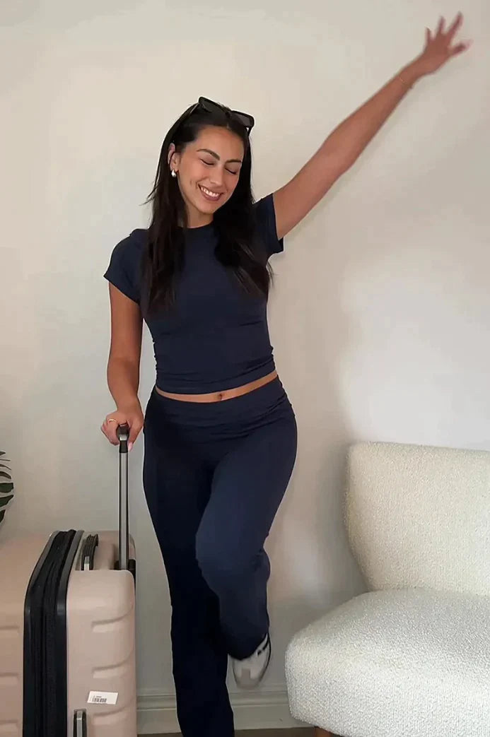 Juno | Lounge-Set aus Baumwolloberteil und Hose