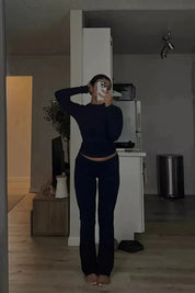 Juno | Lounge-Set aus Baumwolloberteil und Hose