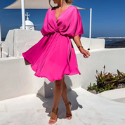 Bequemes fließendes Satin-Minikleid l Randall
