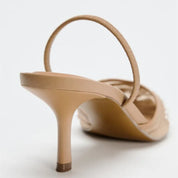 Luxuriöse Fersenriemen-Sandalen mit Absatz l Blanchefleur