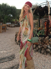 Modisches Maxi-Sommerkleid mit V-Ausschnitt l Nouvel
