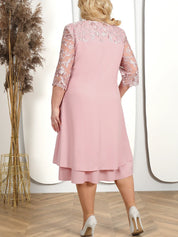 Besticktes Bankettkleid in Übergröße l Theda