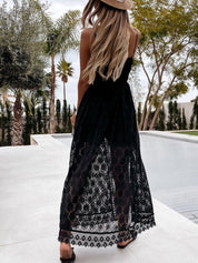 Serena | Sommerliches langes Spitzenkleid mit Shorts