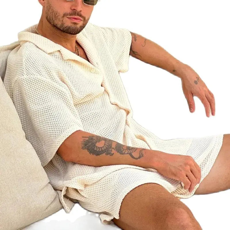 Hemd und Hose zum Zuknöpfen Luftiges Strickset für Herren | Grahame