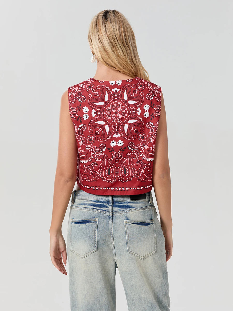 Y2k Bandana Streetwear Weste | Oralia