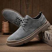 Jagger l Wildleder-Derby-Schuhe mit gestapelter Sohle