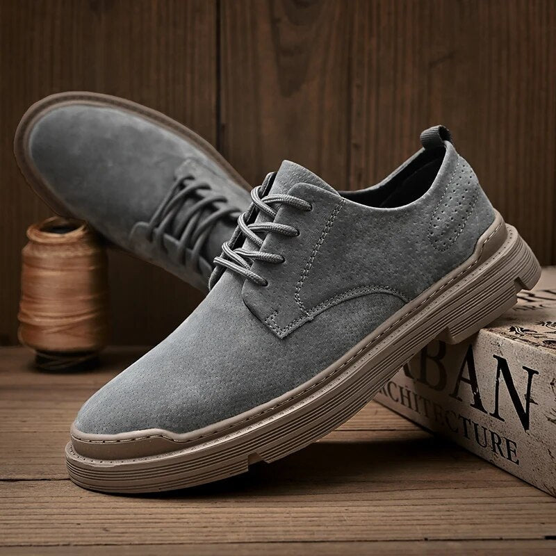 Jagger l Wildleder-Derby-Schuhe mit gestapelter Sohle