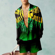 Herren-Set aus Shirt und Shorts mit 3D-Grafik | Frühling | Sommer | Mortymer