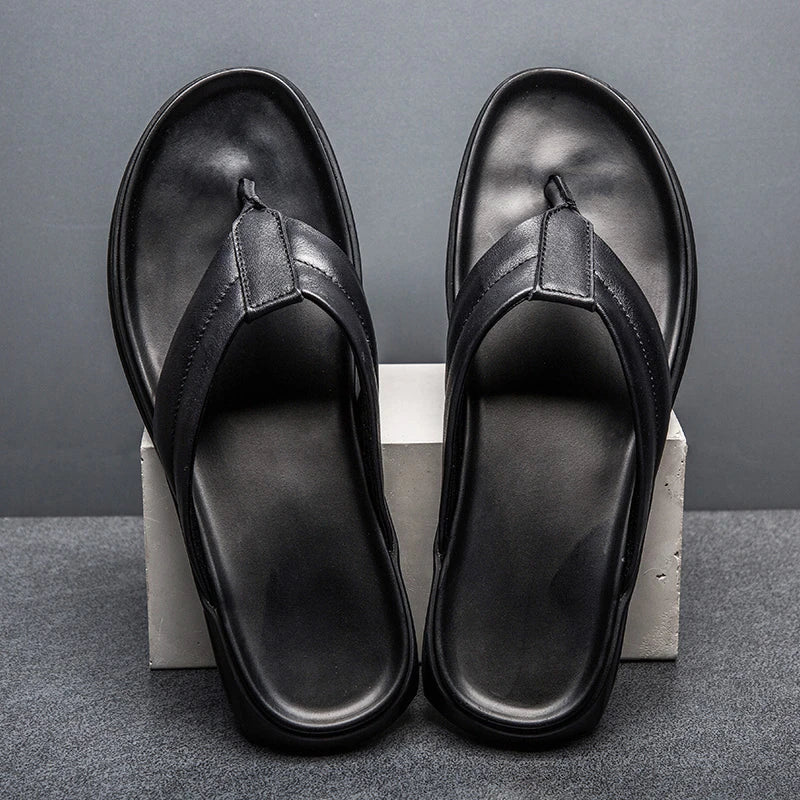 Jeffy | Luxuriöse Ledersandalen für stilvolle Männer