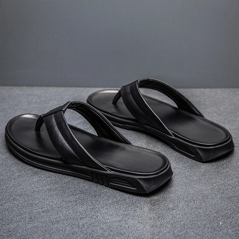 Jeffy | Luxuriöse Ledersandalen für stilvolle Männer