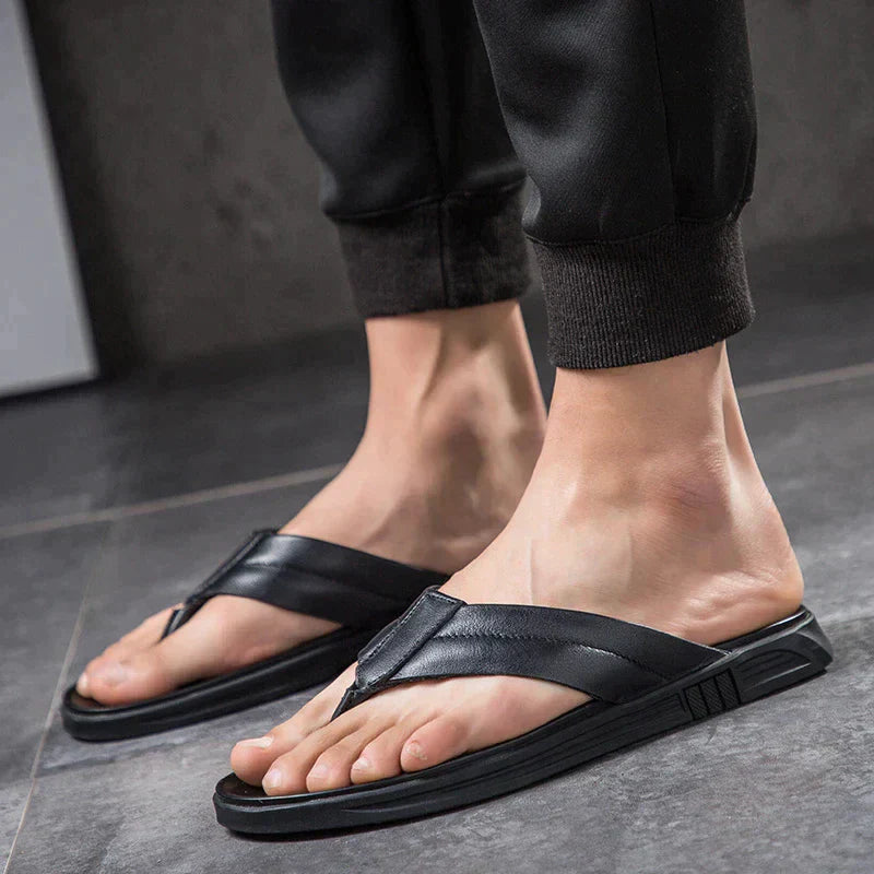 Jeffy | Luxuriöse Ledersandalen für stilvolle Männer