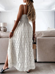 Serena | Sommerliches langes Spitzenkleid mit Shorts