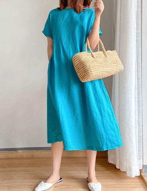 Summer-Women-Dress-Casual-Loose-Short-Sleeve-A-LINE-Oversize-Solid-Midi-Dress-Cotton-Linen-Dresses.jpg_640x640_d5aad387-fbf5-4076-9dac-3a32664062a2.webp