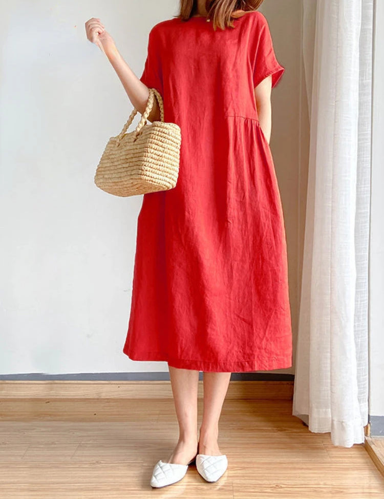 Summer-Women-Dress-Casual-Loose-Short-Sleeve-A-LINE-Oversize-Solid-Midi-Dress-Cotton-Linen-Dresses_a12331af-ccc3-4b63-b7eb-10d29811d600.webp