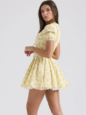 Playheart Summer l Geblümtes Midikleid mit tiefem V-Ausschnitt