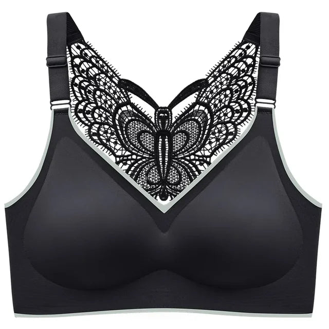 Vova Voom l Nahtloser Push-up-BH für Frauen in Übergröße, gepolstert, Schmetterling