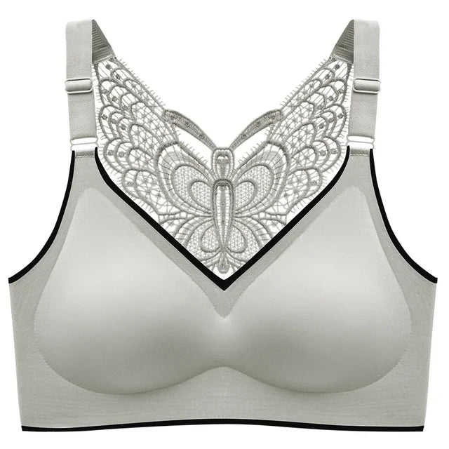 Vova Voom l Nahtloser Push-up-BH für Frauen in Übergröße, gepolstert, Schmetterling