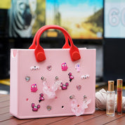 JuicyGlow l Wasserdichte Strand-Reisetasche mit niedlichen Anhängern