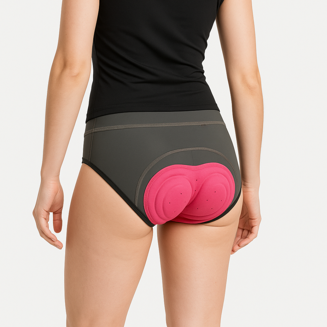 Damen Radunterwäsche | 3D gepolsterte, stoßabsorbierende MTB Radhose | Hanaz