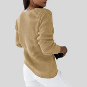 Madelene | Gemütlicher Strickpullover mit V-Ausschnitt