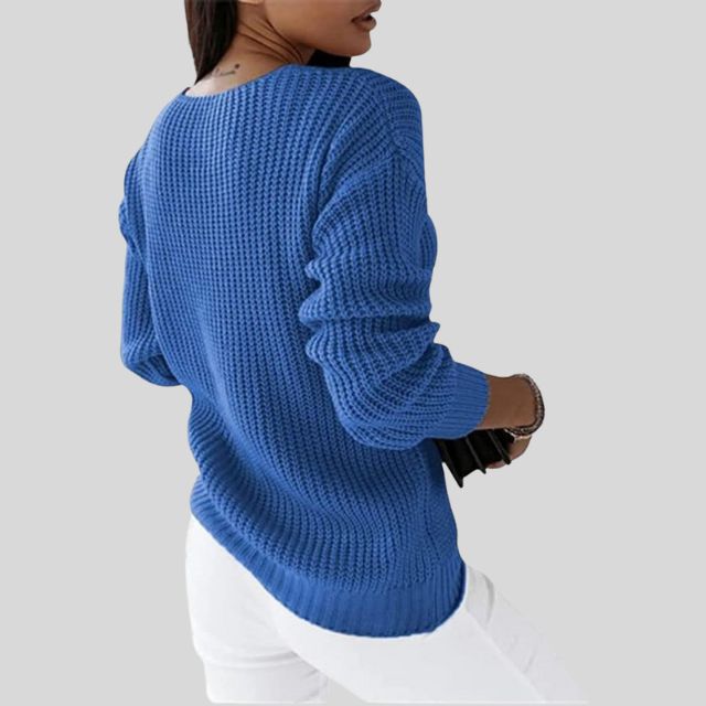 Madelene | Gemütlicher Strickpullover mit V-Ausschnitt