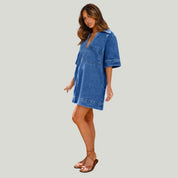 River | Stylisches Denim-Kleid mit Taschen