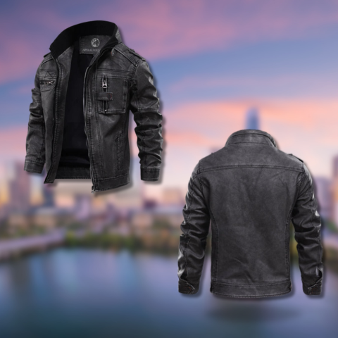 Jeramey l Herren-Motorradjacke aus Leder