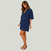 River | Stylisches Denim-Kleid mit Taschen