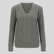 Madelene | Gemütlicher Strickpullover mit V-Ausschnitt