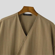 Belton | Plissiertes Kimono-Set für Herren mit bequemer Bluse und Hose