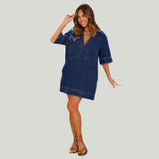 River | Stylisches Denim-Kleid mit Taschen