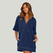 River | Stylisches Denim-Kleid mit Taschen