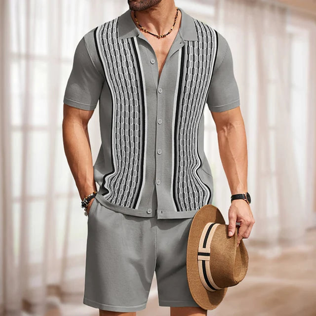 Vintage Herren Sommer Terno Set [Bluse+Shorts] l Eltone
