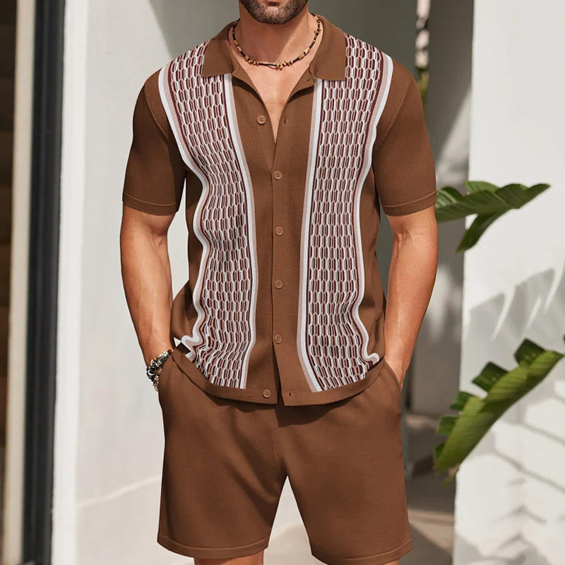 Vintage Herren Sommer Terno Set [Bluse+Shorts] l Eltone