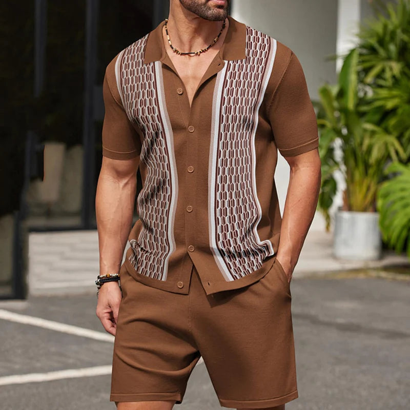 Vintage Herren Sommer Terno Set [Bluse+Shorts] l Eltone