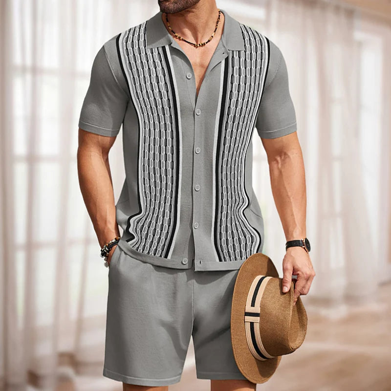 Vintage Herren Sommer Terno Set [Bluse+Shorts] l Eltone