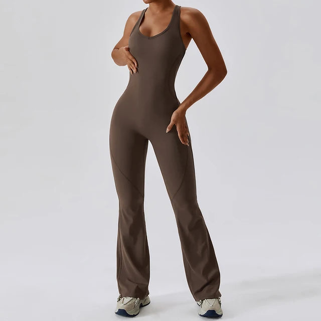 FormFit-Body | Ausgestelltes Jumpsuit-Workout-Outfit für Damen