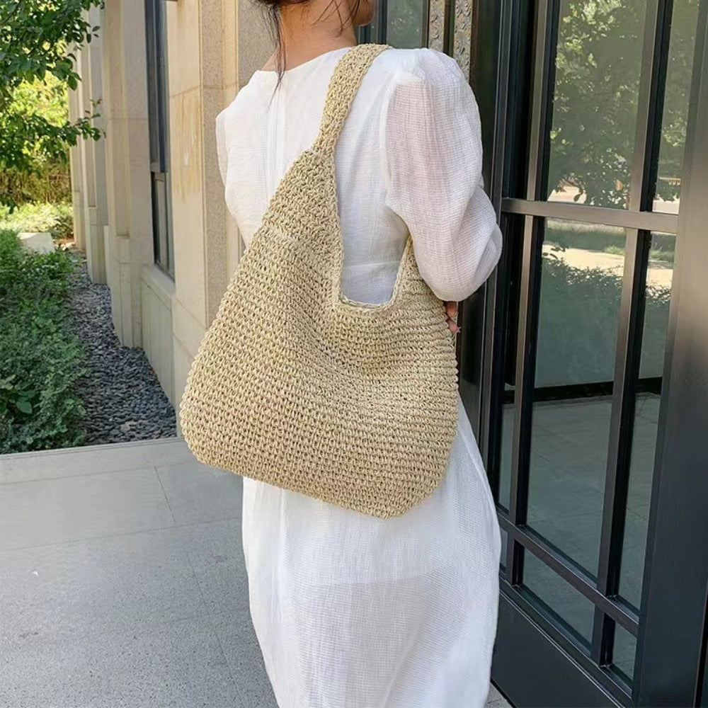 | Strandtasche | Sommer Strand Resort Mode gewebte Damen Umhängetasche | Mit großem Fassungsvermögen l Venus