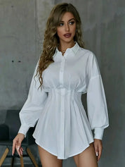 Demmie l Damen-Poloshirtkleid mit langen Ärmeln