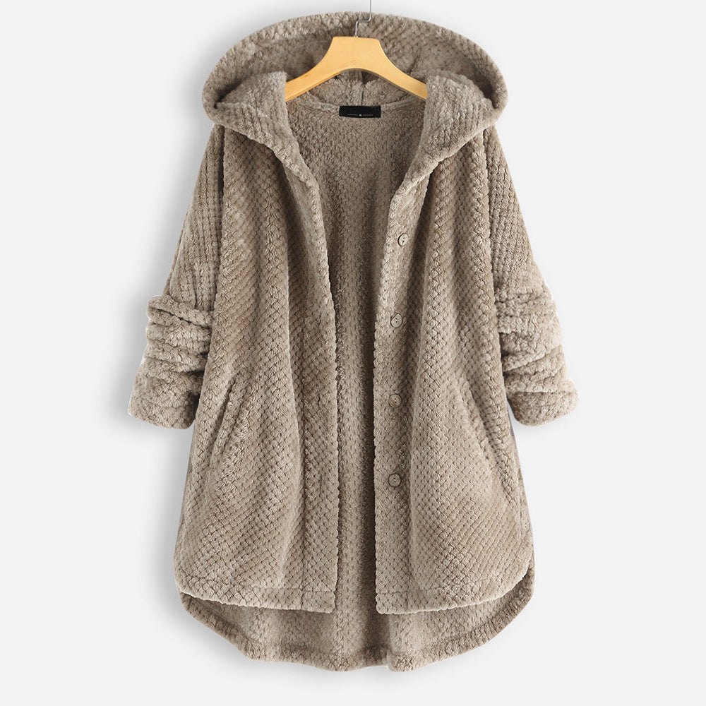 Winter-Wendejacke aus Fleece mit Kapuze | Rivka