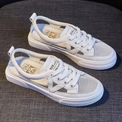Roxanna l Damen-Sneaker im Fischmaul-Stil mit Sandalenriemen