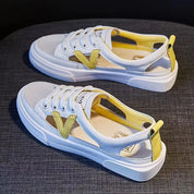 Roxanna l Damen-Sneaker im Fischmaul-Stil mit Sandalenriemen